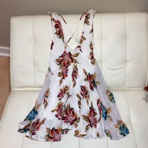 Free People White Flower Slip Sundress